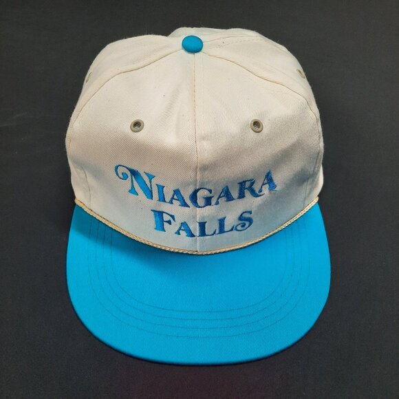 Vintage Niagara Falls Snapback Hat Vacation Travel Wear Nautical 90s Embroidered - Picture 1 of 5